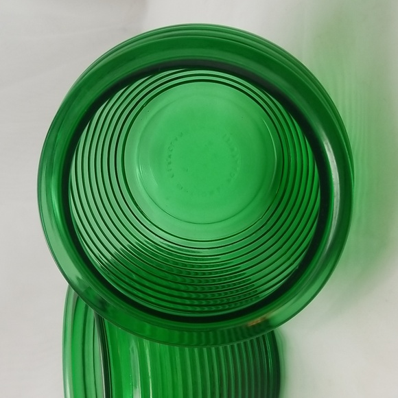 National Potteries Glass Division Emerald Green Planter Vases - Picture 9 of 13